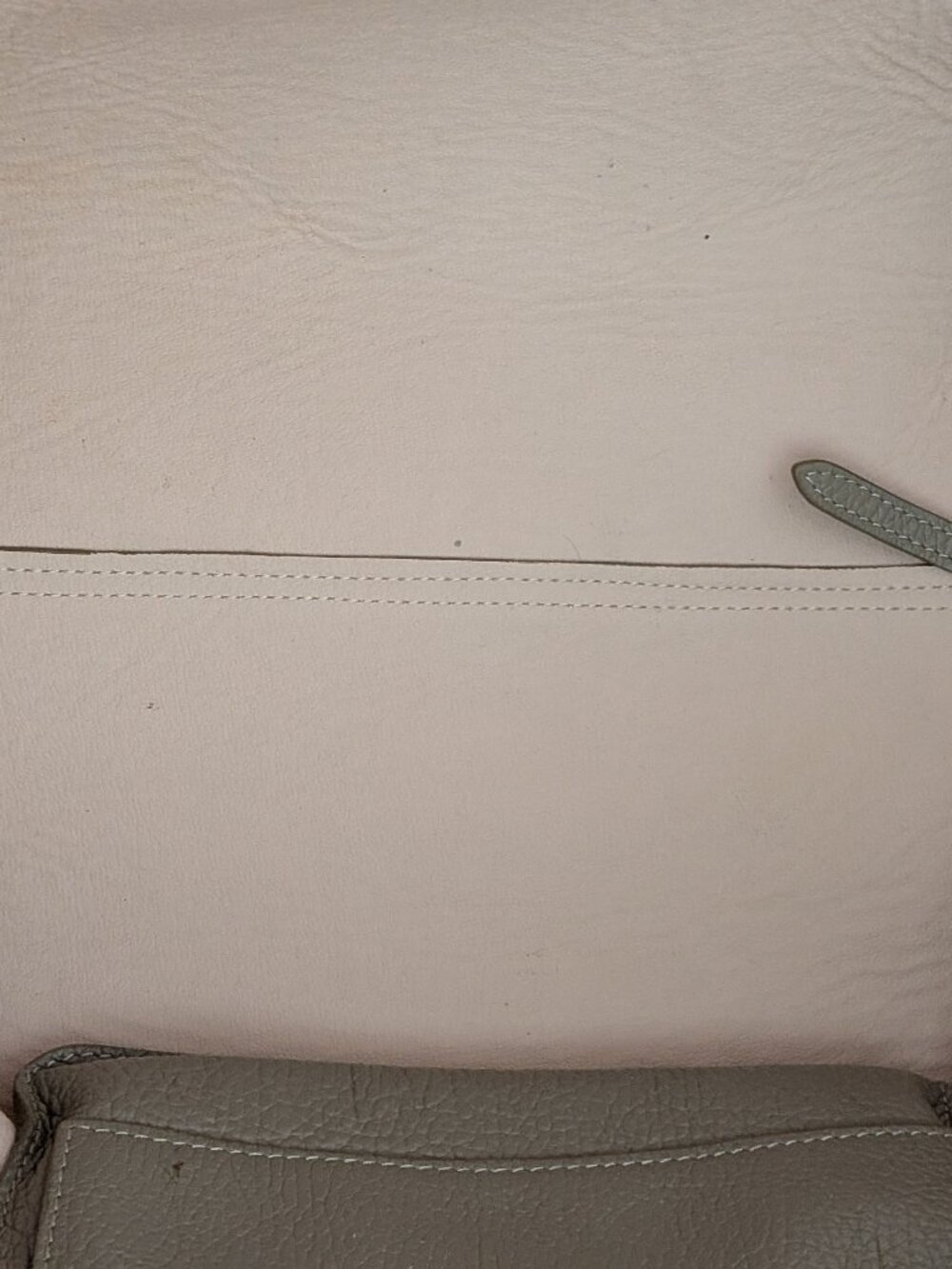 Cuyana Leather Tote Bag Taupe Pebbled Minimalist Shoulder Bag Work Everyday READ - Picture 14 of 16